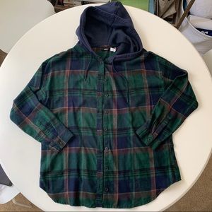 BDG hooded flannel women size m
